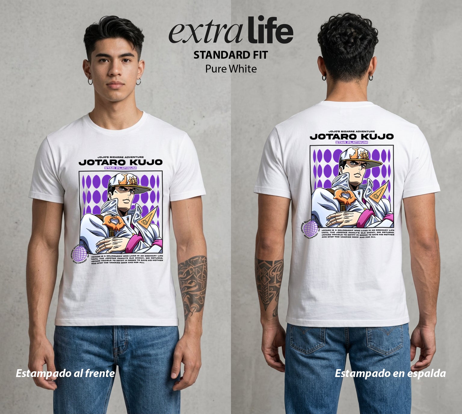 La Extrana Aventura | El Caminante Estelar #01793 - Playera Standard Fit | Pure White - Foto en modelo