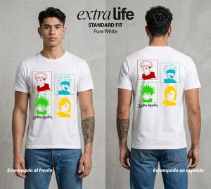 El Arte de las Maldiciones | Los del Arte Maldito #01797 - Playera Standard Fit | Pure White - Foto en modelo