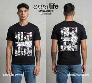 El Arte de las Maldiciones | Los Brujos y Maldiciones #01807 - Playera Standard Fit | Deep Black - Foto en modelo