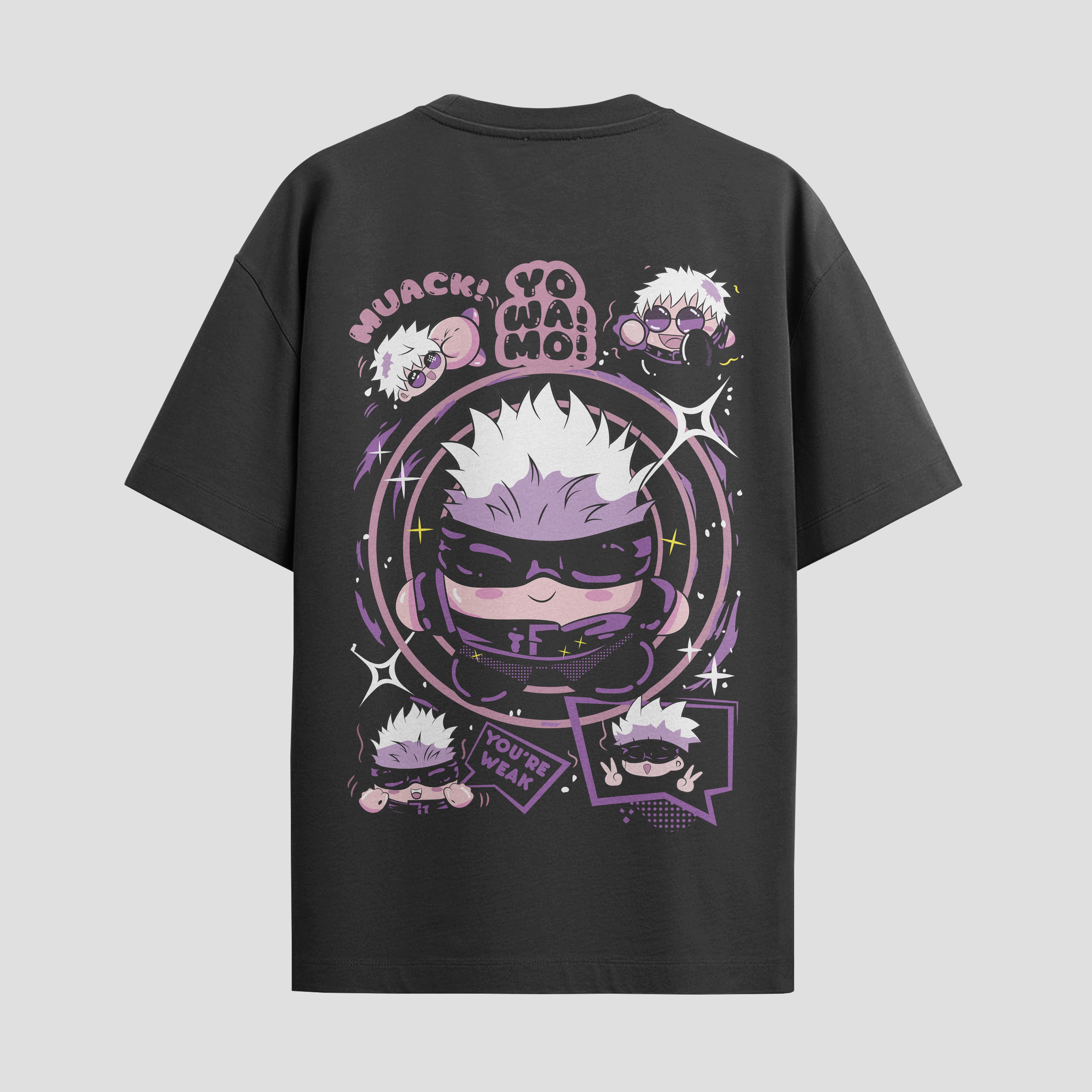 Playera urbana de anime y gaming ExtraLife MX, corte Standard Fit unisex ligero y transpirable en color Deep Black y Pure White, ropa de uso diario para gym y casual.