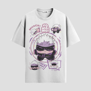 Playera urbana de anime y gaming ExtraLife MX, corte Standard Fit unisex ligero y transpirable en color Deep Black y Pure White, ropa de uso diario para gym y casual.