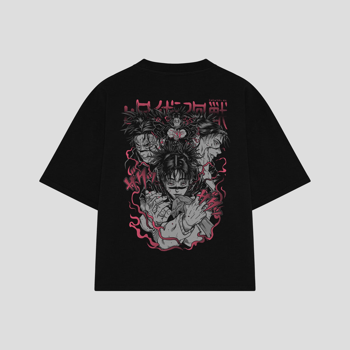 Playera streetwear premium de anime y gaming ExtraLife MX, corte oversized drop shoulder ligero y fresco en color Deep Black y Off-White, moda urbana mexicana de culto.