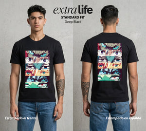 El Arte de las Maldiciones | Los Ojos del Arte #01815 - Playera Standard Fit | Deep Black - Foto en modelo