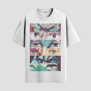 Playera urbana de anime y gaming ExtraLife MX, corte Standard Fit unisex ligero y transpirable en color Deep Black y Pure White, ropa de uso diario para gym y casual.