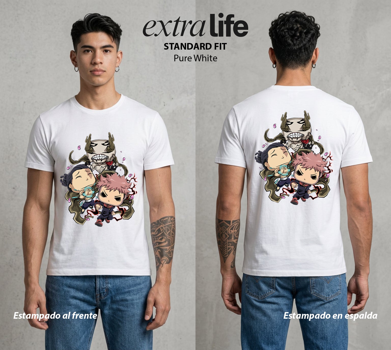El Arte de las Maldiciones | Figura del Brujo Pop Art #01816 - Playera Standard Fit | Pure White - Foto en modelo