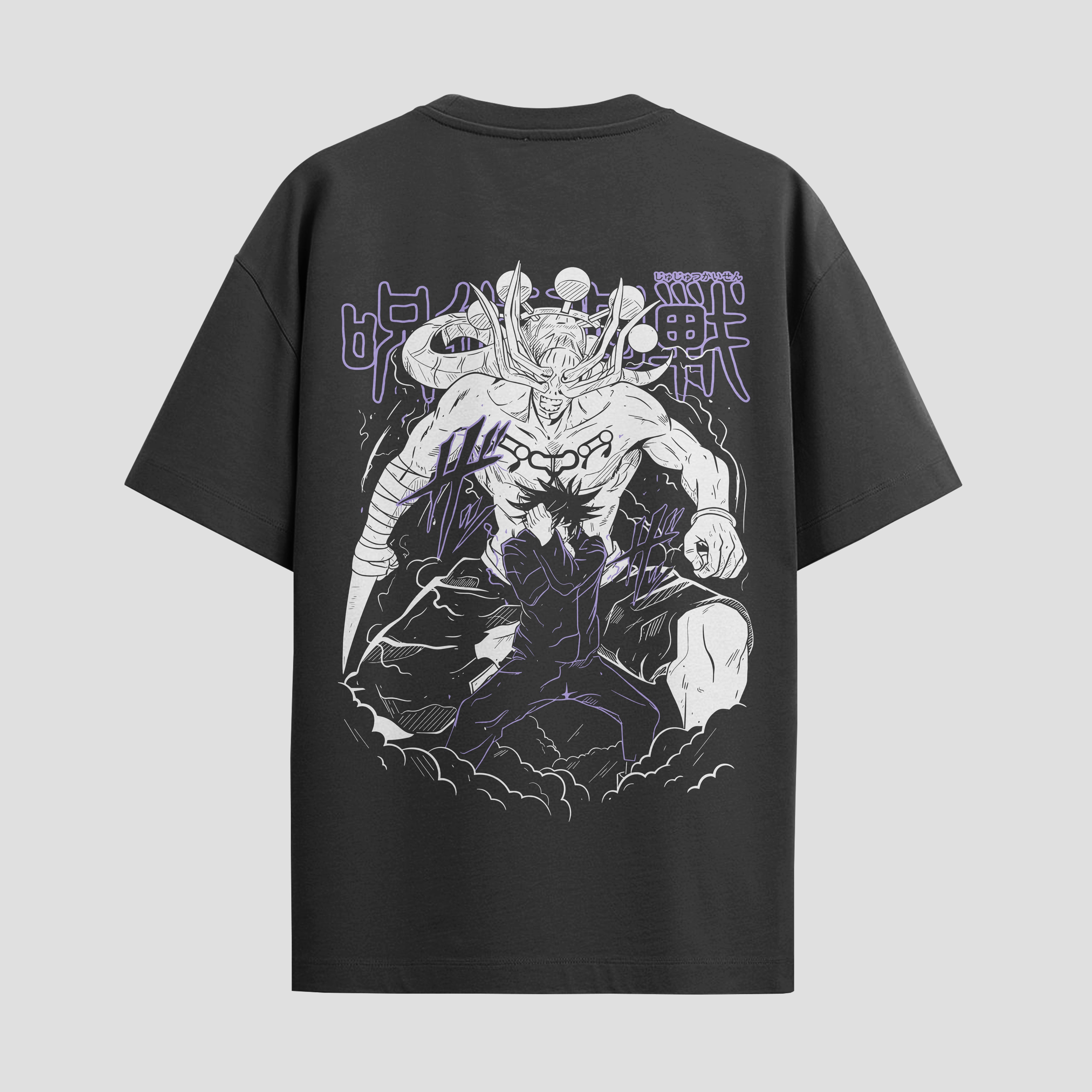 Playera urbana de anime y gaming ExtraLife MX, corte Standard Fit unisex ligero y transpirable en color Deep Black y Pure White, ropa de uso diario para gym y casual.