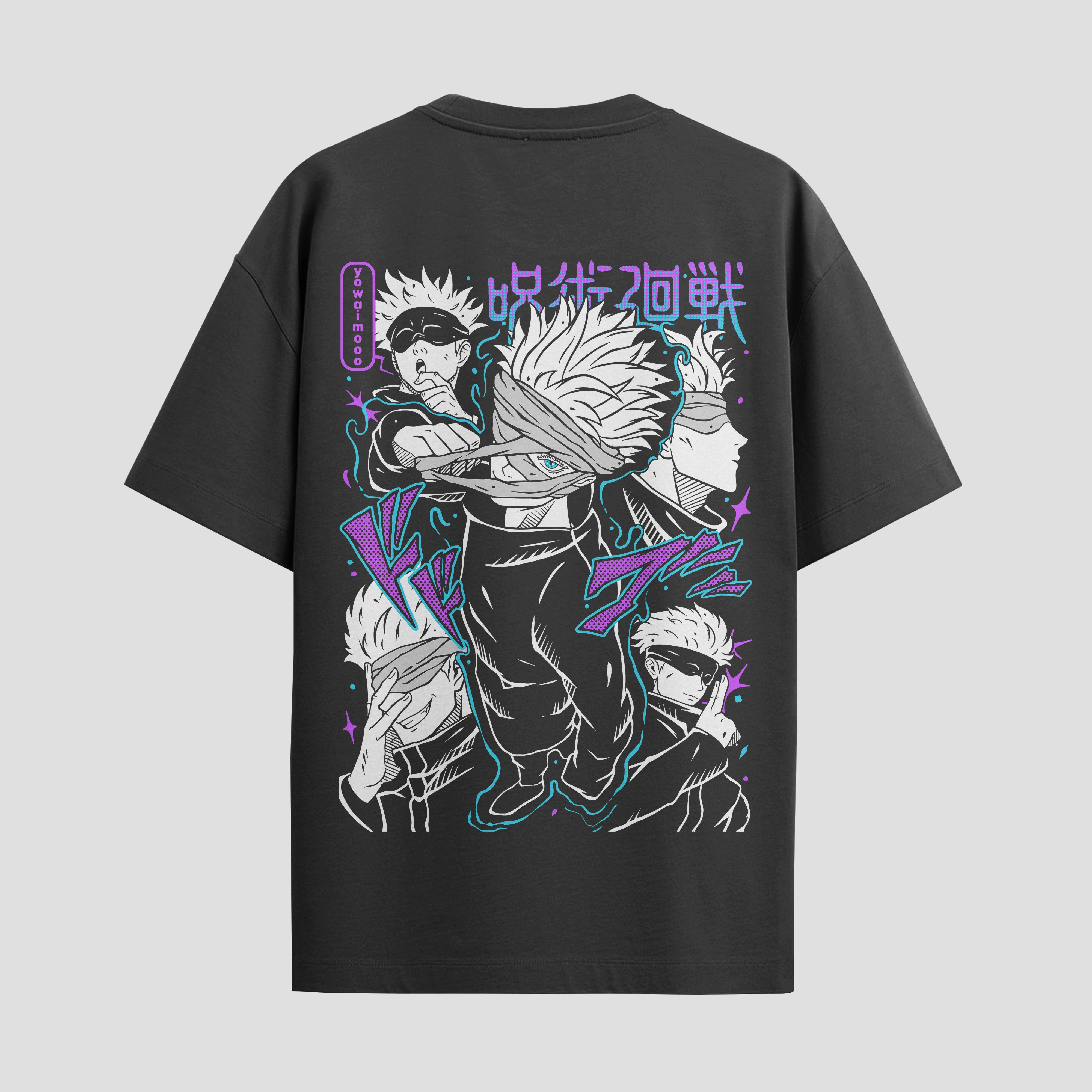 Playera urbana de anime y gaming ExtraLife MX, corte Standard Fit unisex ligero y transpirable en color Deep Black y Pure White, ropa de uso diario para gym y casual.