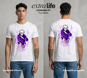 El Arte de las Maldiciones | El Mas Fuerte #01826 - Playera Standard Fit | Pure White - Foto en modelo