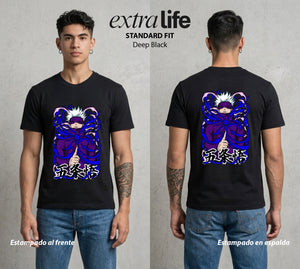 El Arte de las Maldiciones | El Maestro del Infinito #01828 - Playera Standard Fit | Deep Black - Foto en modelo