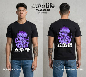 El Arte de las Maldiciones | El Infinito Absoluto #01831 - Playera Standard Fit | Deep Black - Foto en modelo