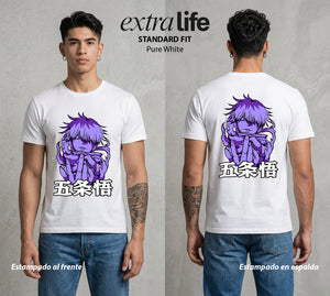 El Arte de las Maldiciones | El Infinito Absoluto #01831 - Playera Standard Fit | Pure White - Foto en modelo