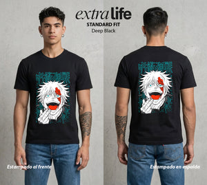 El Arte de las Maldiciones | Amor del Infinito #01835 - Playera Standard Fit | Deep Black - Foto en modelo