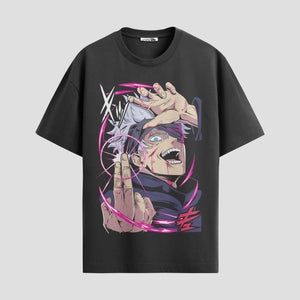 Playera urbana de anime y gaming ExtraLife MX, corte Standard Fit unisex ligero y transpirable en color Deep Black y Pure White, ropa de uso diario para gym y casual.