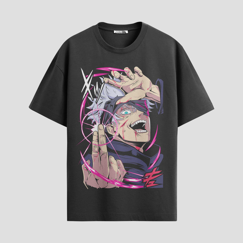 Playera urbana de anime y gaming ExtraLife MX, corte Standard Fit unisex ligero y transpirable en color Deep Black y Pure White, ropa de uso diario para gym y casual.