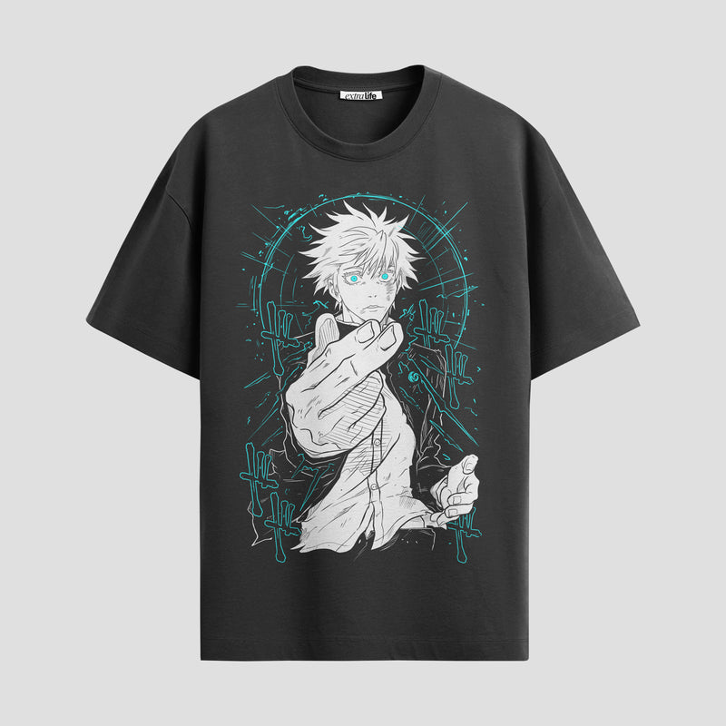 Playera urbana de anime y gaming ExtraLife MX, corte Standard Fit unisex ligero y transpirable en color Deep Black y Pure White, ropa de uso diario para gym y casual.