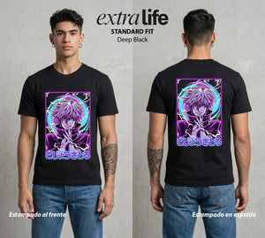 El Arte de las Maldiciones | Ojos del Universo #01840 - Playera Standard Fit | Deep Black - Foto en modelo