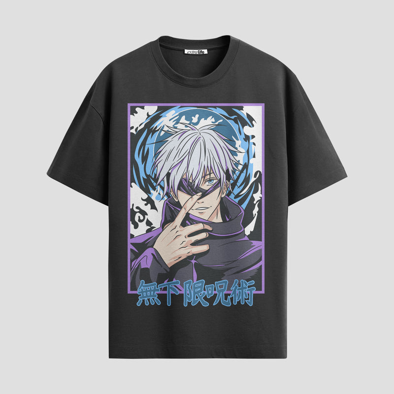 Playera urbana de anime y gaming ExtraLife MX, corte Standard Fit unisex ligero y transpirable en color Deep Black y Pure White, ropa de uso diario para gym y casual.