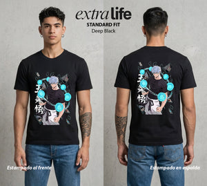 El Arte de las Maldiciones | Dominio del Infinito #01846 - Playera Standard Fit | Deep Black - Foto en modelo