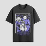 Playera urbana de anime y gaming ExtraLife MX, corte Standard Fit unisex ligero y transpirable en color Deep Black y Pure White, ropa de uso diario para gym y casual.