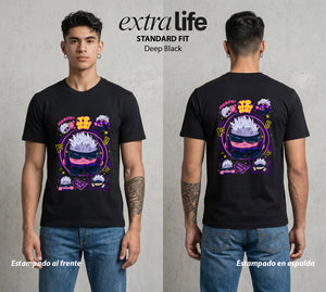El Arte de las Maldiciones | El Infinito Absoluto #01851 - Playera Standard Fit | Deep Black - Foto en modelo