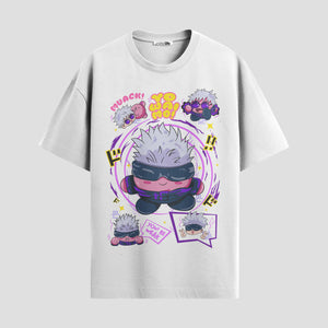 Playera urbana de anime y gaming ExtraLife MX, corte Standard Fit unisex ligero y transpirable en color Deep Black y Pure White, ropa de uso diario para gym y casual.