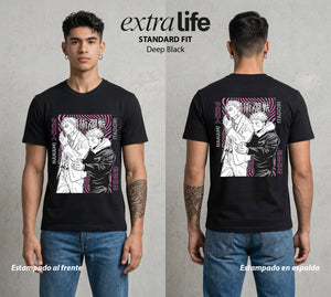 El Arte de las Maldiciones | El de Corbata y Filo #01860 - Playera Standard Fit | Deep Black - Foto en modelo