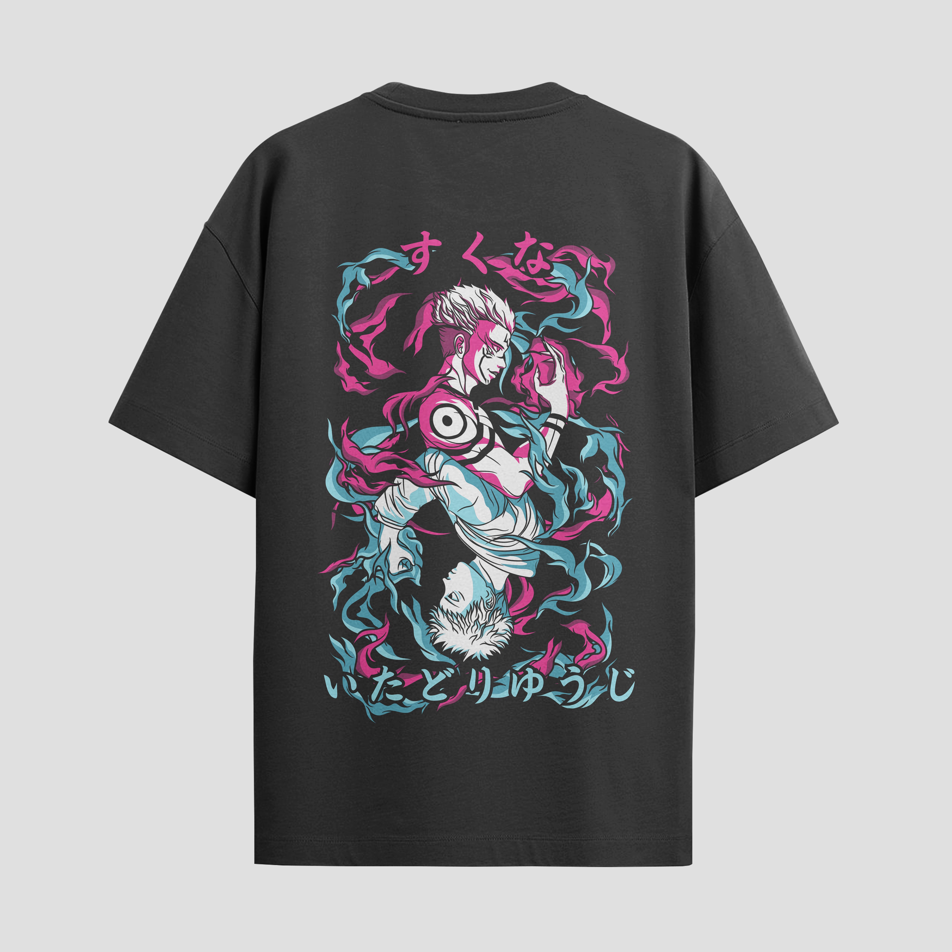 Playera urbana de anime y gaming ExtraLife MX, corte Standard Fit unisex ligero y transpirable en color Deep Black y Pure White, ropa de uso diario para gym y casual.