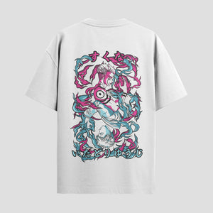Playera urbana de anime y gaming ExtraLife MX, corte Standard Fit unisex ligero y transpirable en color Deep Black y Pure White, ropa de uso diario para gym y casual.