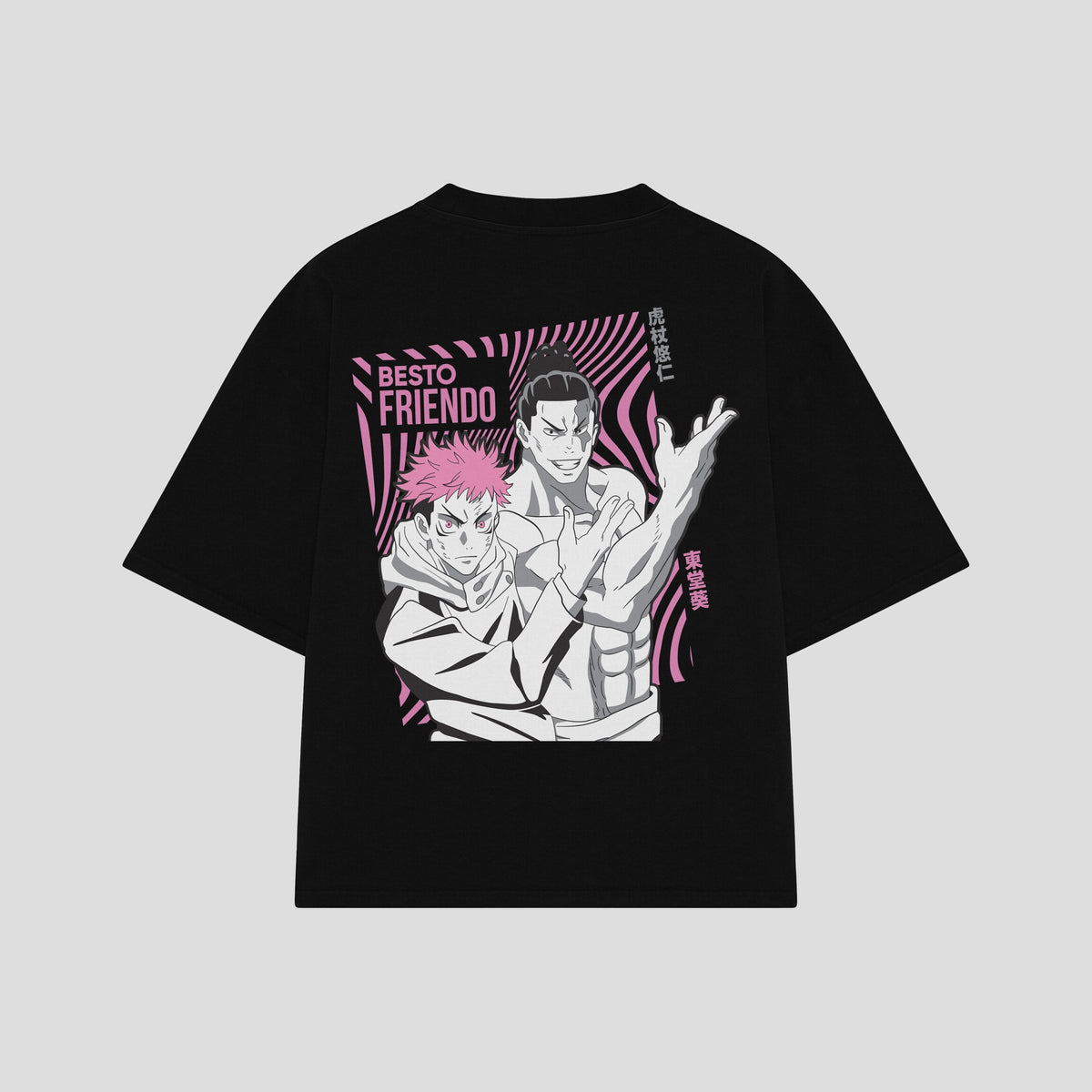 Playera streetwear premium de anime y gaming ExtraLife MX, corte oversized drop shoulder ligero y fresco en color Deep Black y Off-White, moda urbana mexicana de culto.