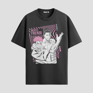 Playera urbana de anime y gaming ExtraLife MX, corte Standard Fit unisex ligero y transpirable en color Deep Black y Pure White, ropa de uso diario para gym y casual.
