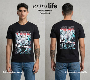 El Arte de las Maldiciones | La Rueda del Fin #01873 - Playera Standard Fit | Deep Black - Foto en modelo
