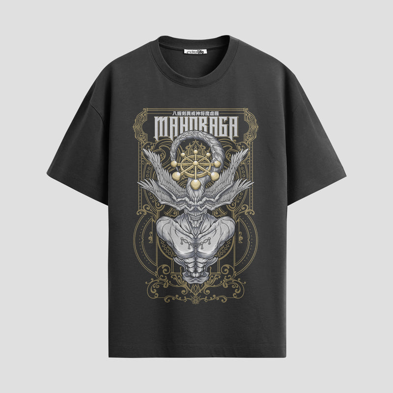 Playera urbana de anime y gaming ExtraLife MX, corte Standard Fit unisex ligero y transpirable en color Deep Black y Pure White, ropa de uso diario para gym y casual.