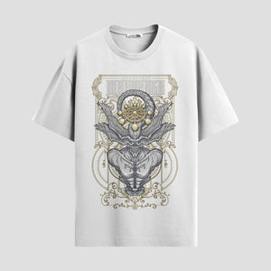 Playera urbana de anime y gaming ExtraLife MX, corte Standard Fit unisex ligero y transpirable en color Deep Black y Pure White, ropa de uso diario para gym y casual.