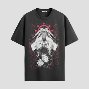Playera urbana de anime y gaming ExtraLife MX, corte Standard Fit unisex ligero y transpirable en color Deep Black y Pure White, ropa de uso diario para gym y casual.