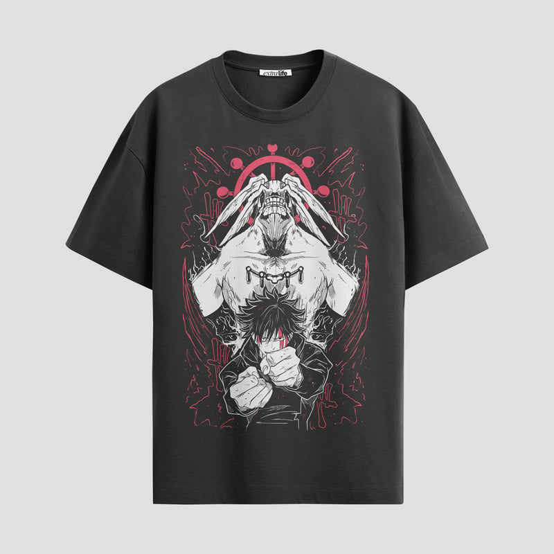Playera urbana de anime y gaming ExtraLife MX, corte Standard Fit unisex ligero y transpirable en color Deep Black y Pure White, ropa de uso diario para gym y casual.