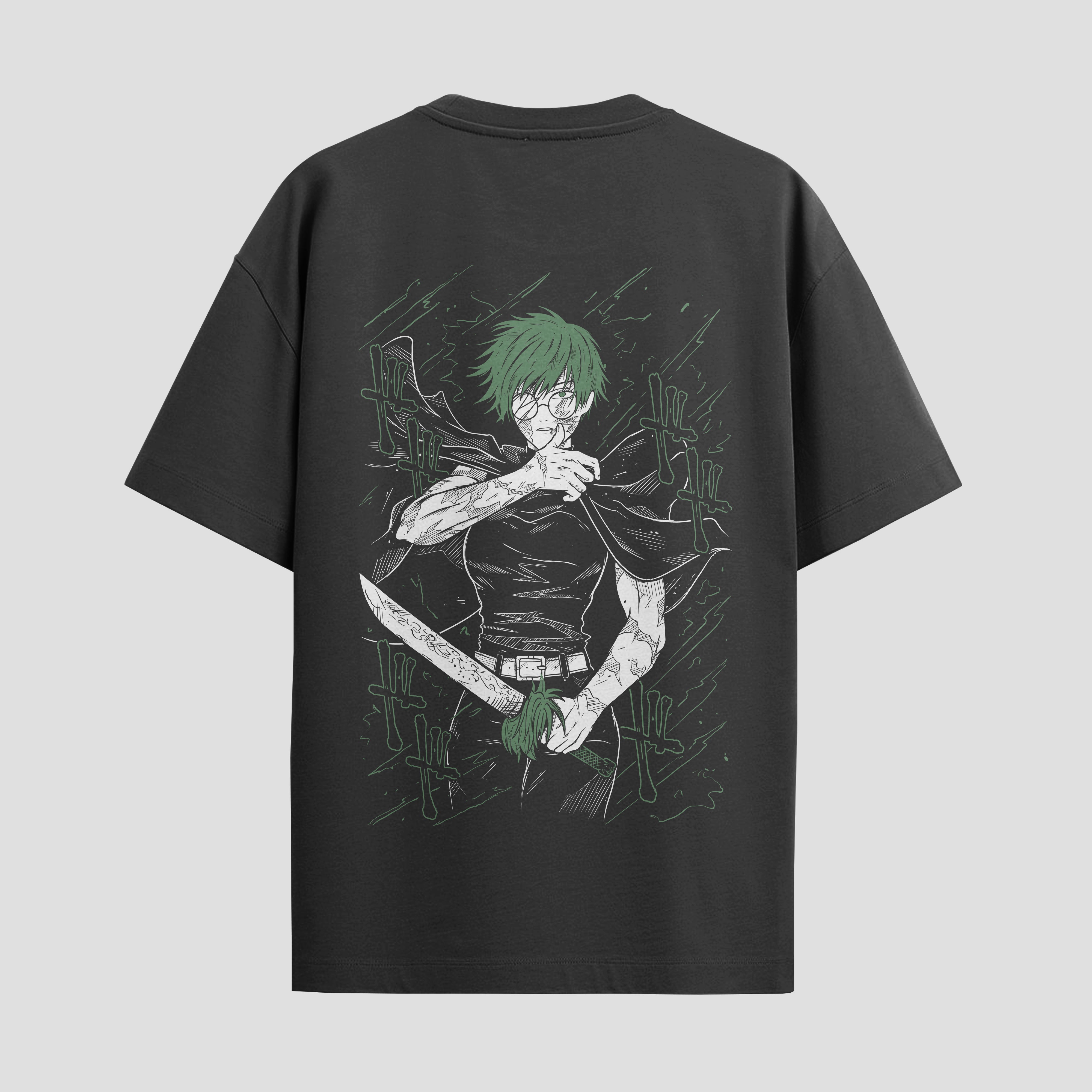 Playera urbana de anime y gaming ExtraLife MX, corte Standard Fit unisex ligero y transpirable en color Deep Black y Pure White, ropa de uso diario para gym y casual.