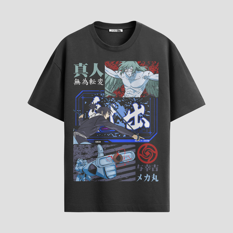 Playera urbana de anime y gaming ExtraLife MX, corte Standard Fit unisex ligero y transpirable en color Deep Black y Pure White, ropa de uso diario para gym y casual.