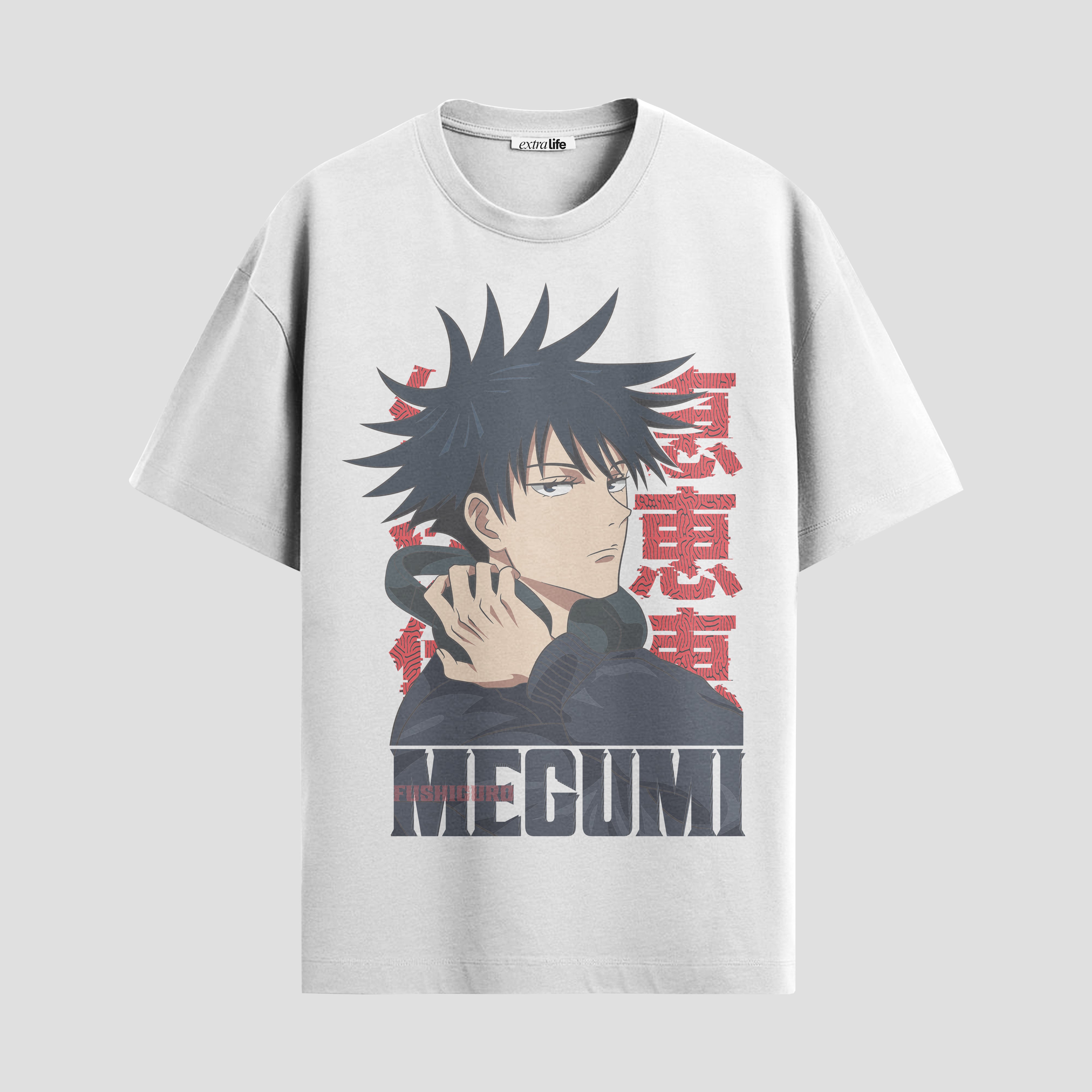 Playera urbana de anime y gaming ExtraLife MX, corte Standard Fit unisex ligero y transpirable en color Deep Black y Pure White, ropa de uso diario para gym y casual.