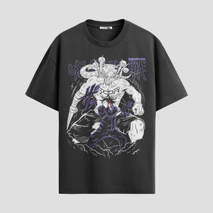 Playera urbana de anime y gaming ExtraLife MX, corte Standard Fit unisex ligero y transpirable en color Deep Black y Pure White, ropa de uso diario para gym y casual.