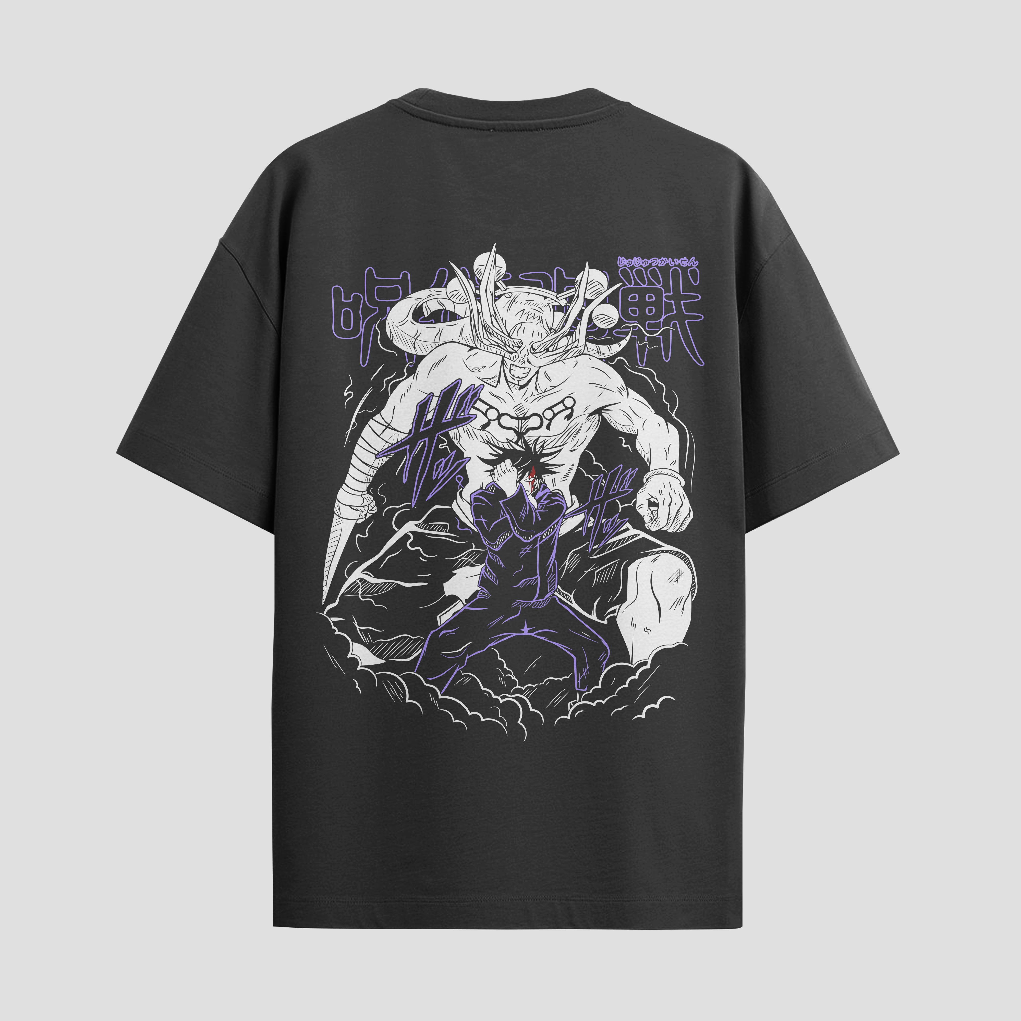 Playera urbana de anime y gaming ExtraLife MX, corte Standard Fit unisex ligero y transpirable en color Deep Black y Pure White, ropa de uso diario para gym y casual.