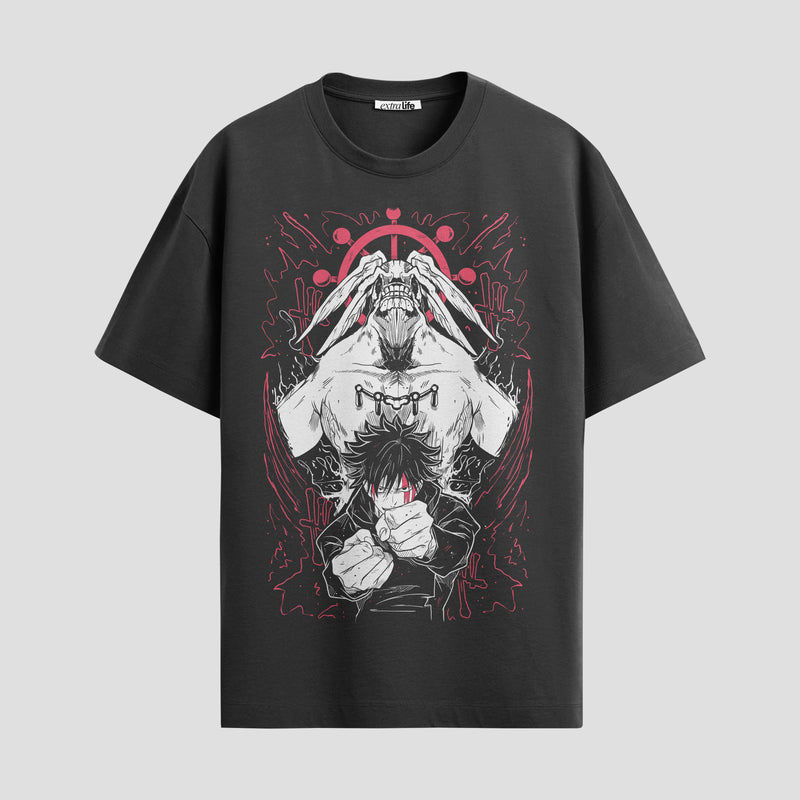 Playera urbana de anime y gaming ExtraLife MX, corte Standard Fit unisex ligero y transpirable en color Deep Black y Pure White, ropa de uso diario para gym y casual.