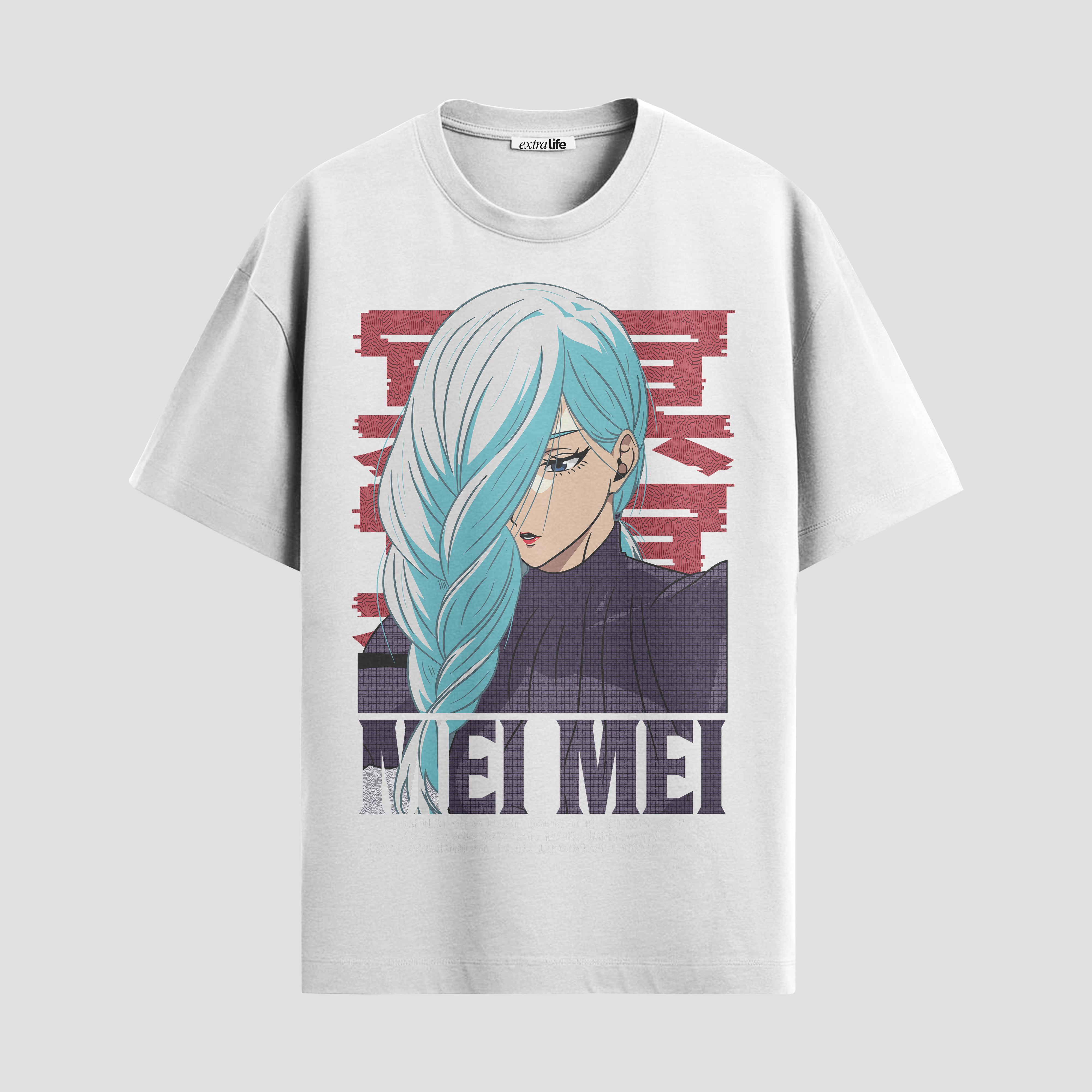Playera urbana de anime y gaming ExtraLife MX, corte Standard Fit unisex ligero y transpirable en color Deep Black y Pure White, ropa de uso diario para gym y casual.