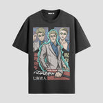 Playera urbana de anime y gaming ExtraLife MX, corte Standard Fit unisex ligero y transpirable en color Deep Black y Pure White, ropa de uso diario para gym y casual.