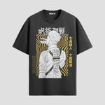 Playera urbana de anime y gaming ExtraLife MX, corte Standard Fit unisex ligero y transpirable en color Deep Black y Pure White, ropa de uso diario para gym y casual.