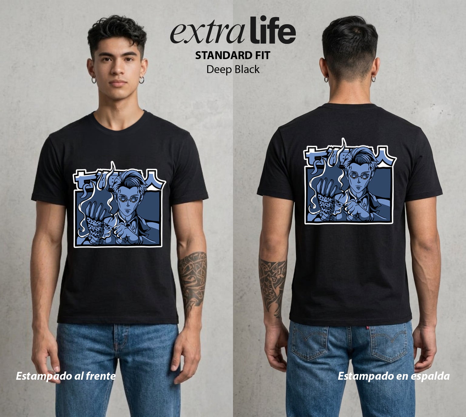 El Arte de las Maldiciones | El Espadachin de Oficina #01898 - Playera Standard Fit | Deep Black - Foto en modelo