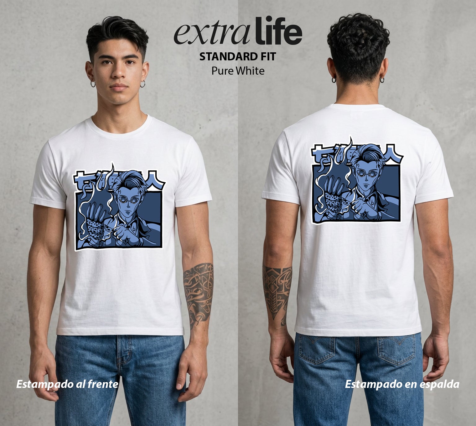 El Arte de las Maldiciones | El Espadachin de Oficina #01898 - Playera Standard Fit | Pure White - Foto en modelo
