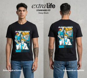 El Arte de las Maldiciones | Trabajo y Deber #01899 - Playera Standard Fit | Deep Black - Foto en modelo