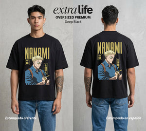 El Arte de las Maldiciones | El Hombre de Corbata #01900 - Playera Oversized Premium | Deep Black - Foto en modelo