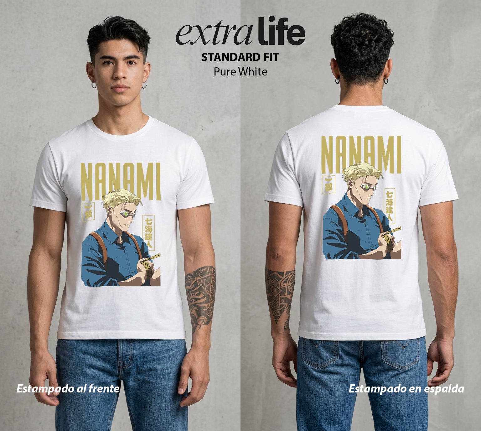El Arte de las Maldiciones | El Hombre de Corbata #01900 - Playera Standard Fit | Pure White - Foto en modelo