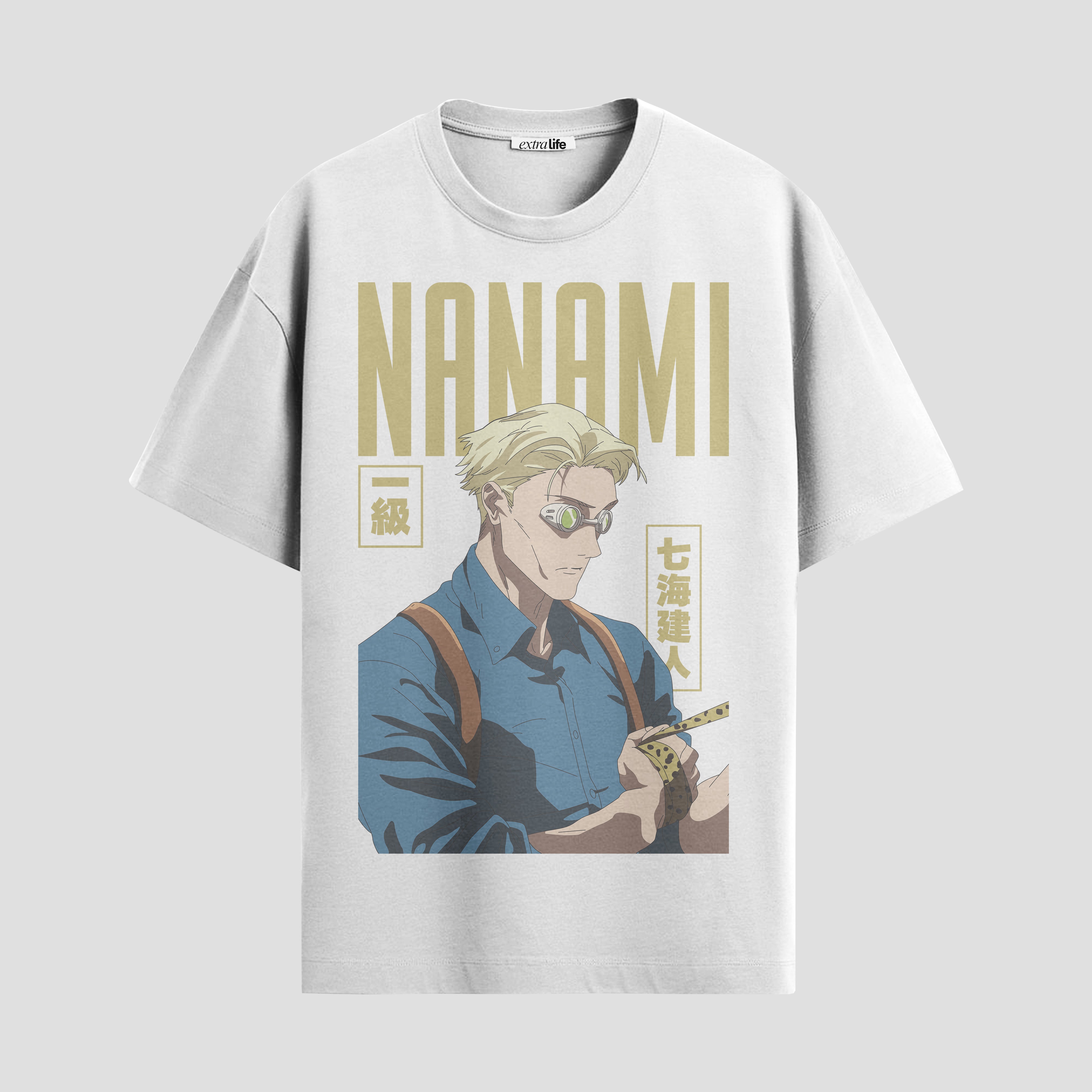 Playera urbana de anime y gaming ExtraLife MX, corte Standard Fit unisex ligero y transpirable en color Deep Black y Pure White, ropa de uso diario para gym y casual.